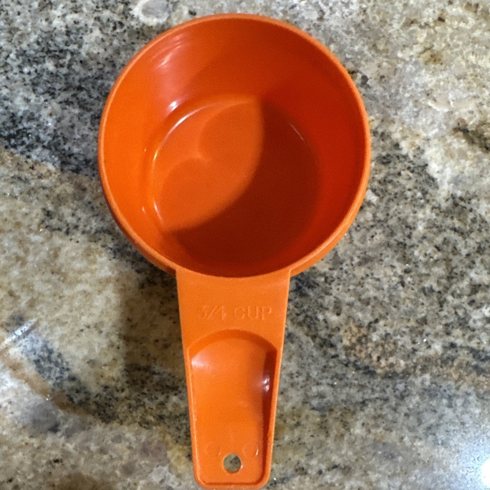 TUPPERWARE Orange 3/4 Cup Measuring Cup Replacement Vintage